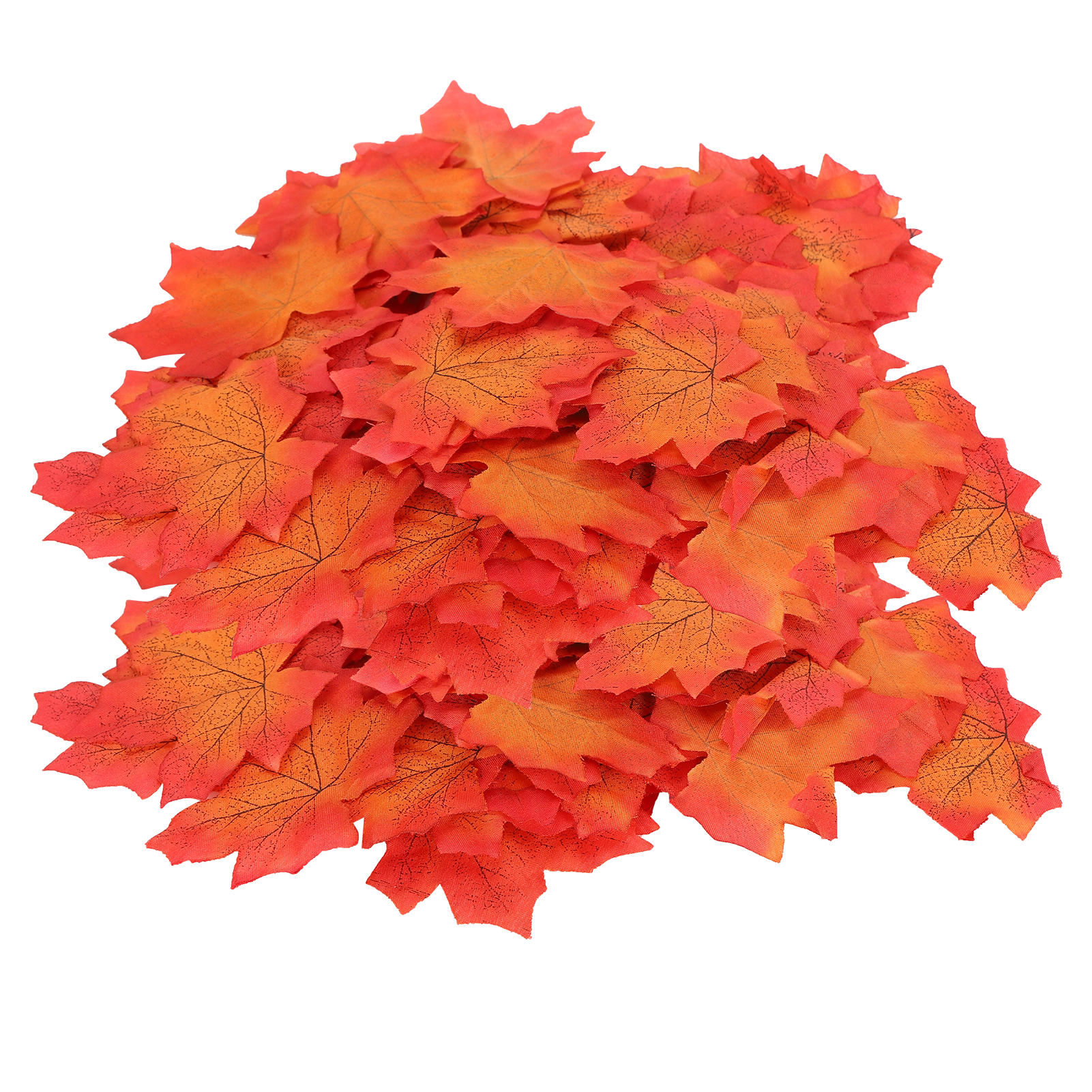 100 Künstliche Rote Und Gelbe Ahornblätter Für Herbstliche Tischdekoration, Hochzeiten Oder Thanksgiving