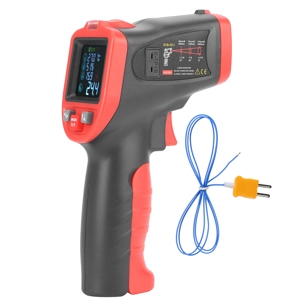 Tragbares Industrielles Digitales Infrarot-thermometer 50℃ Bis 650℃ Mit K-sonden-thermoelement