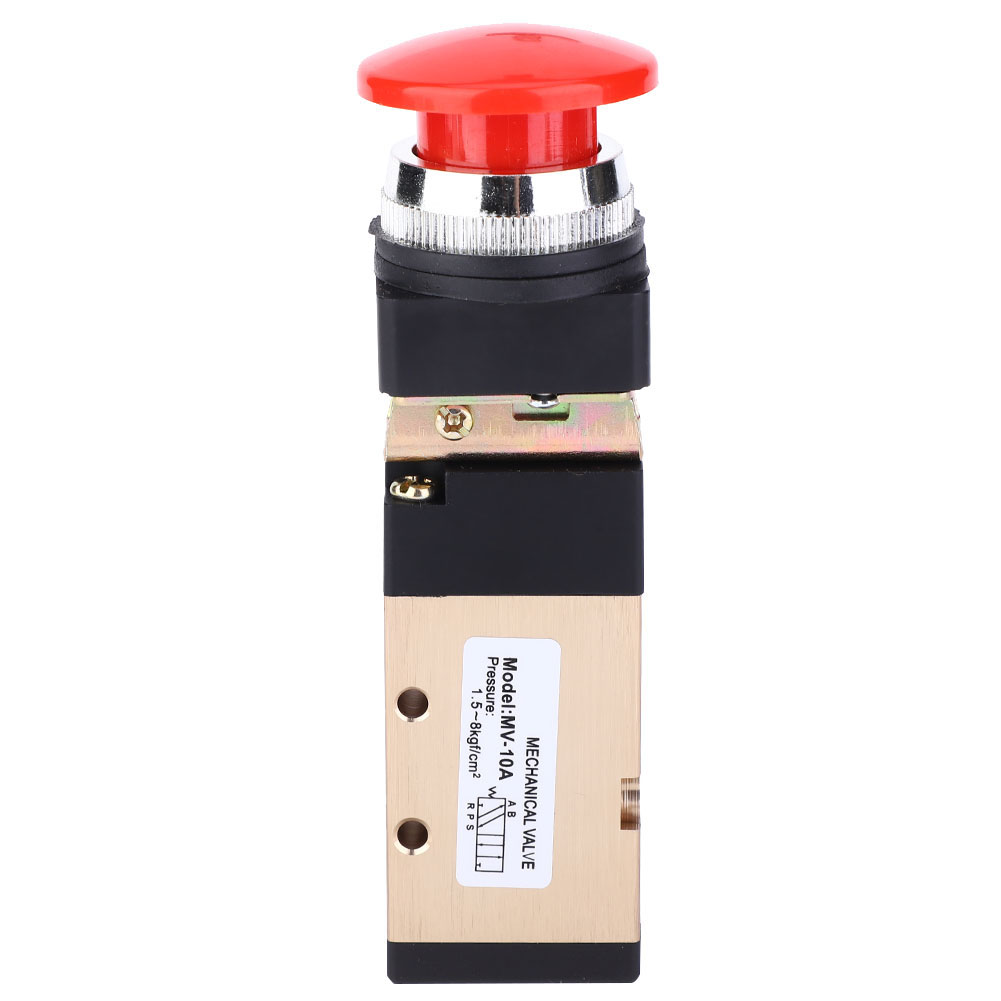 Mv-10a 5/2 Pneumatisches Druckknopfventil Mit Federrückstellung, 1/4"-pt-gewinde Für Mechanische Steuerung