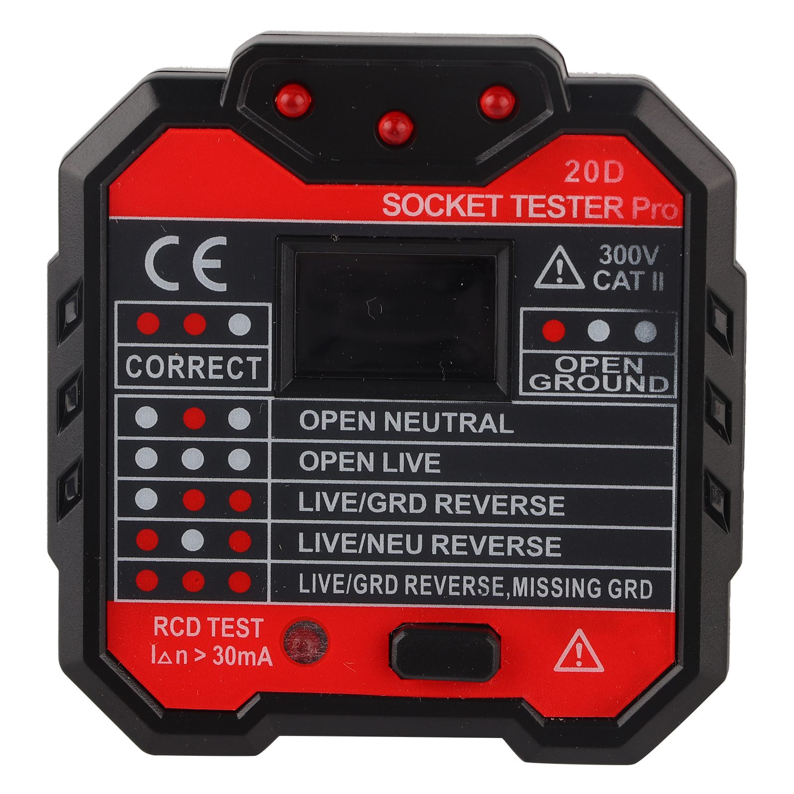 Tragbarer Spannungsprüfer Mit Lcd-bildschirm Für Britische Stecker (48–250 V) – Sicherheitswerkzeug Für Elektriker