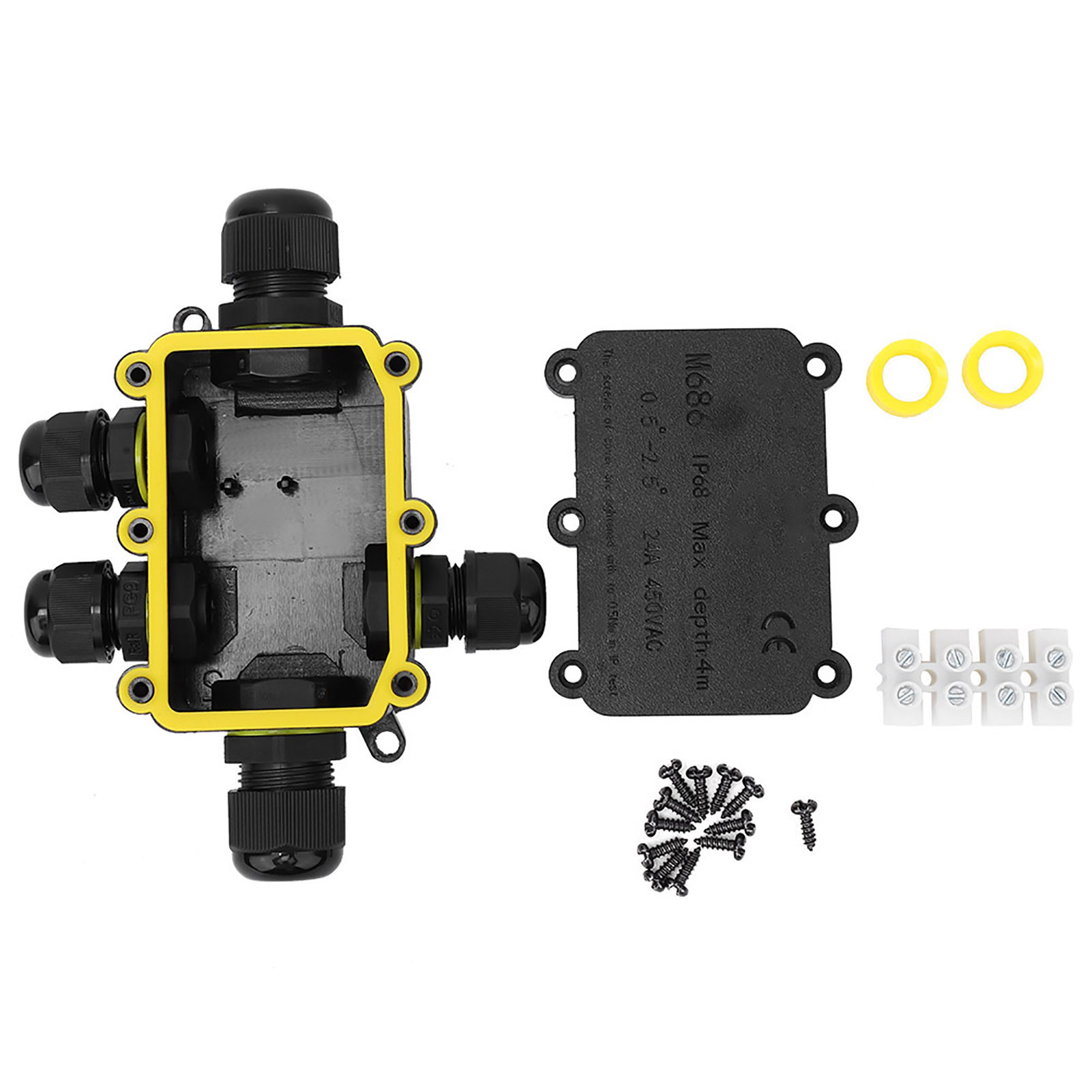 Wasserdichte Anschlussdose Ip68 Für 5 M Unterwasserkabel, 450 V Ac, 24 A, Kunststoff Gemäß Ul94v-2
