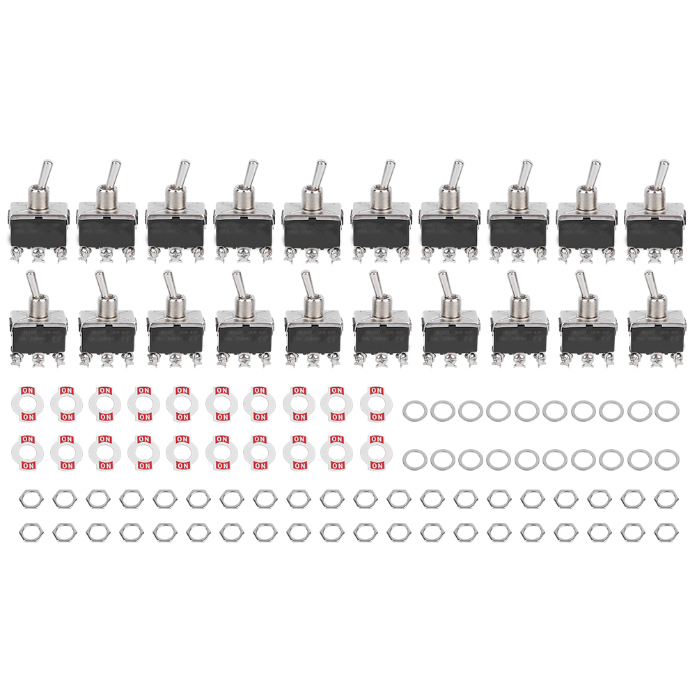 Bem-1321 Kippschalter Mit Led-anzeige, 15a 250v Ac, 6 Fuß, 20 Stück, Für Elektrische Anwendungen.