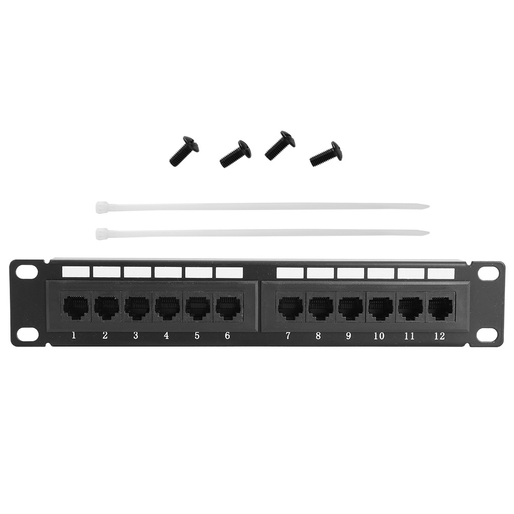 12-port Cat6 Rj45 Ethernet-netzwerk-patchpanel (ohne Stütze)