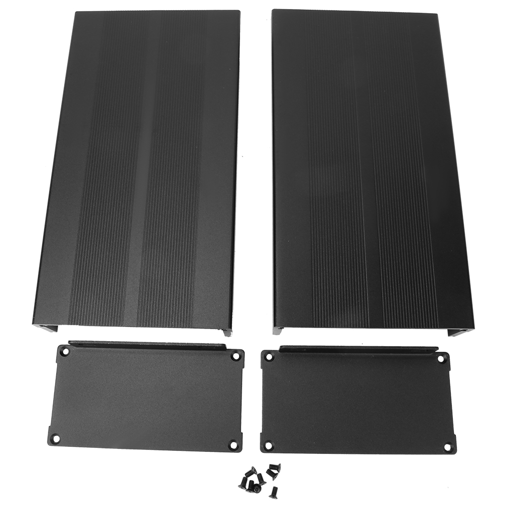 Diy-elektronikgehäuse Aus Aluminium Mit Wärmeableitung, Sandgestrahlte Schwarze Platte