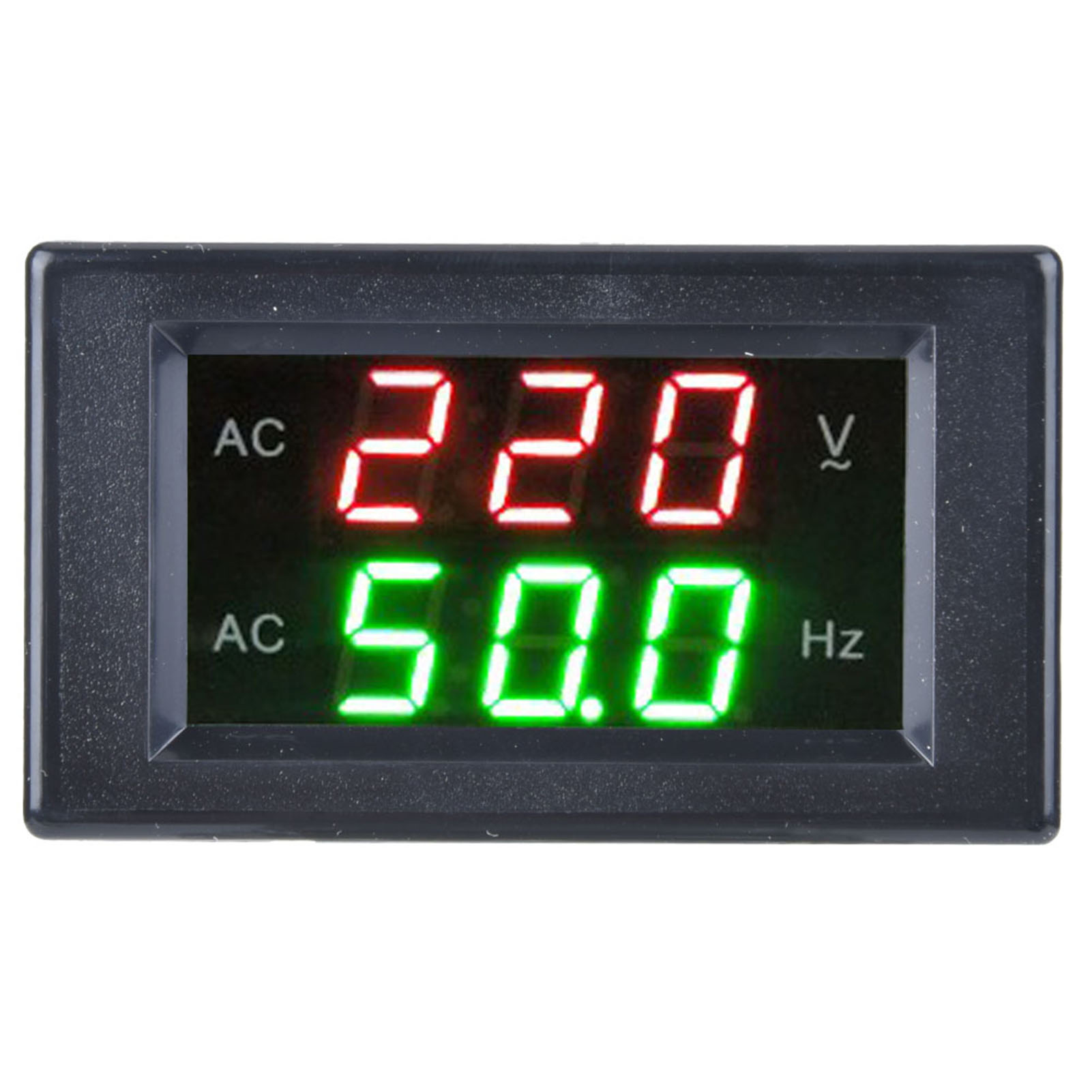 Digitales Wechselstrom-voltmeter Mit Dual-led-anzeige - Frequenztester (schwarz)