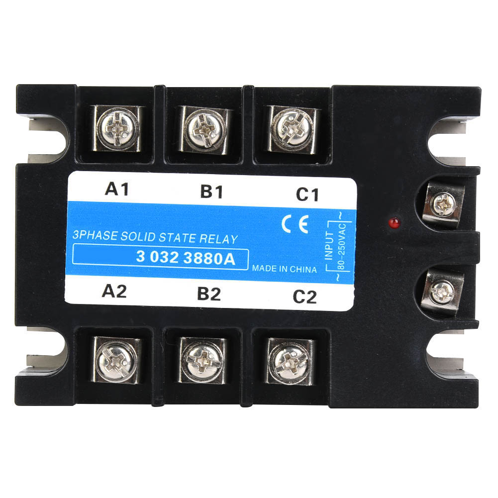 Dreiphasen-halbleiterrelais Ssr3 80-250vac, Ac/ac-elektrogeräte Für Cnc-maschinen (berm-3 032 3880a, 80a)