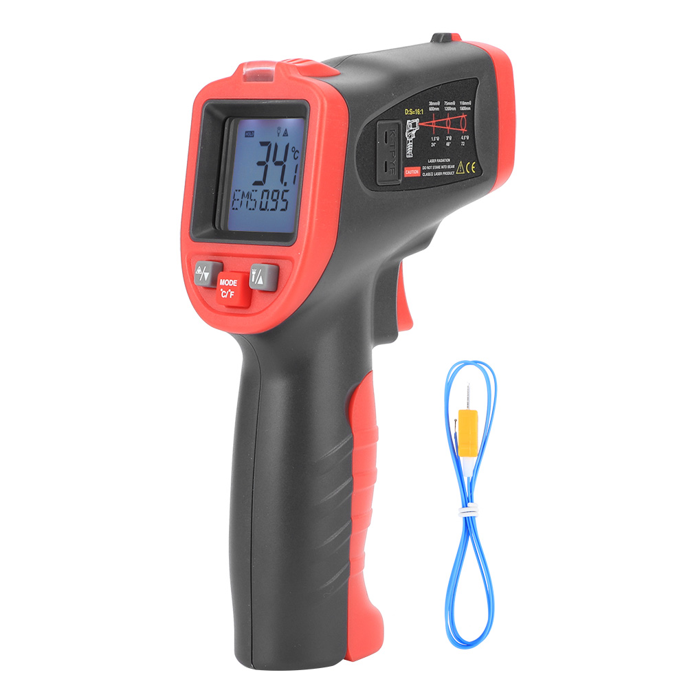 Tragbares Infrarot-thermometer Mit Digitalem Lcd-display Und Berührungsloser Anzeige, Messbereich -50℃ Bis 1050℃