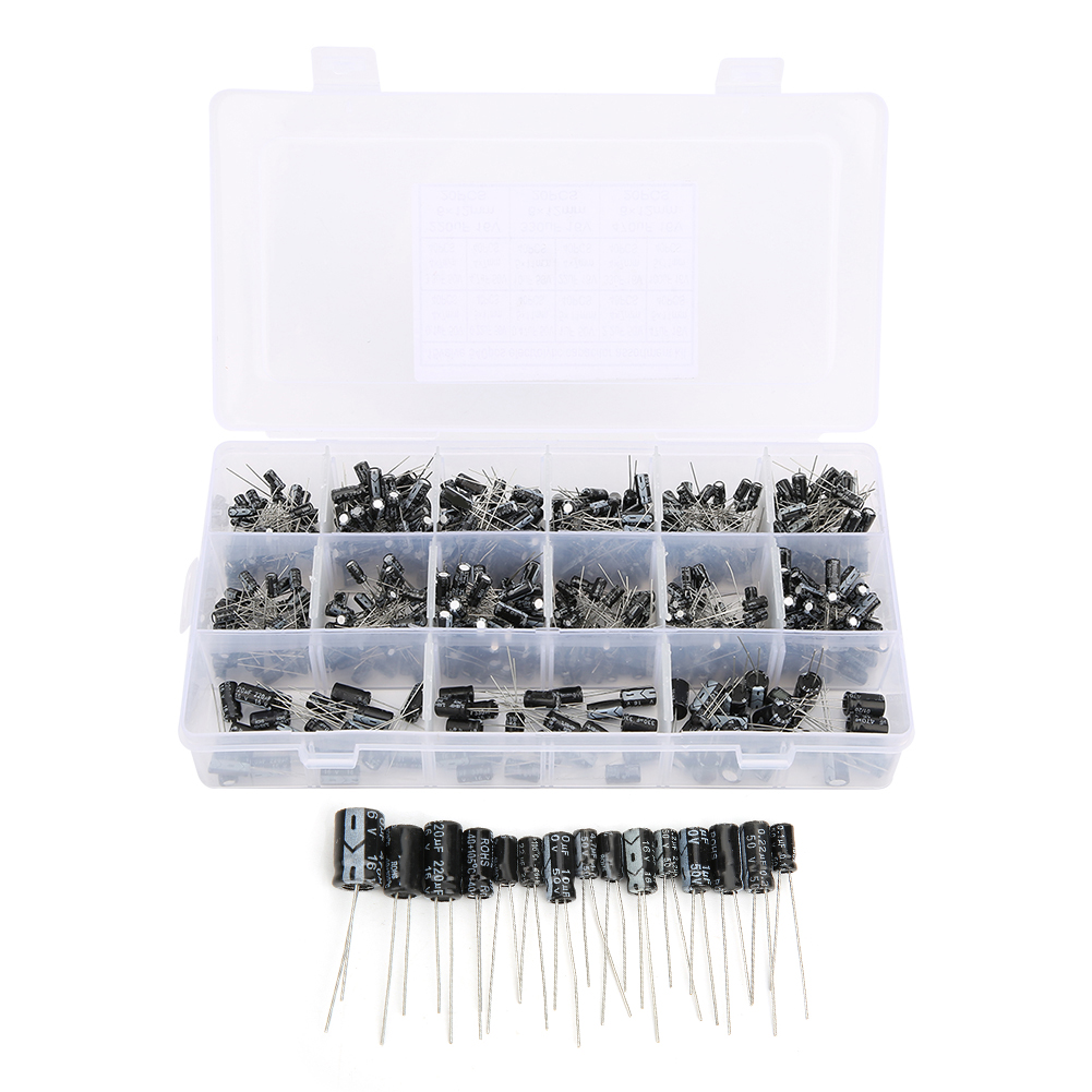 540-teiliges Universal-sortiment An Aluminium-elektrolytkondensatoren, 0,1 Μf 50 V Bis 470 Μf 16 V, Mit Aufbewahrungsbox