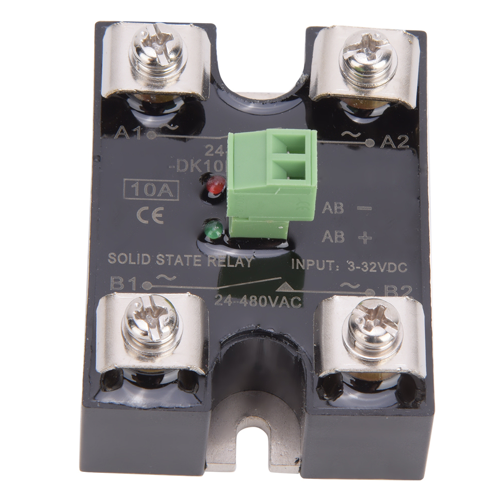 Einphasiges Halbleiterrelais Ssr 10a, Dc 24v Steuerung, Ac 24-480v Ausgang, Zweikanal (berm Dk10da)