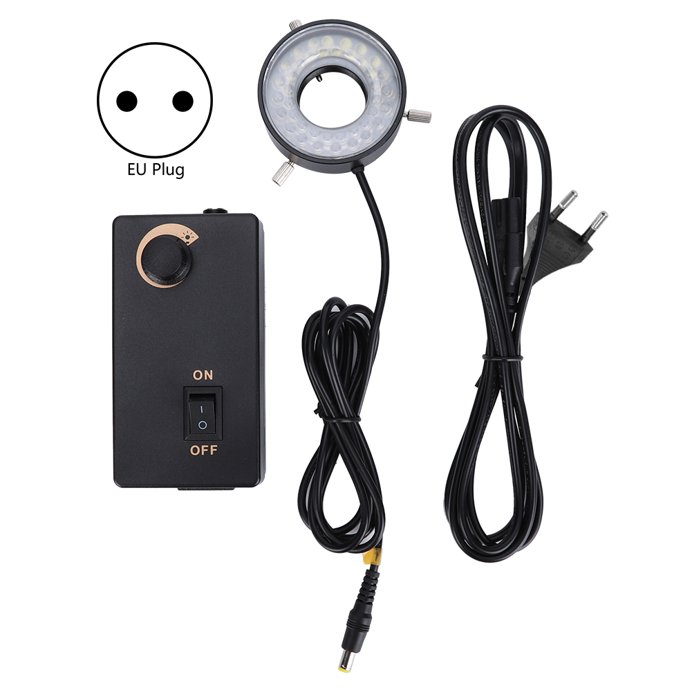 Einstellbare Led-ringleuchte Für Videomikroskope Und Optische Instrumente, 100-240v Netzteil Mit Eu-stecker.