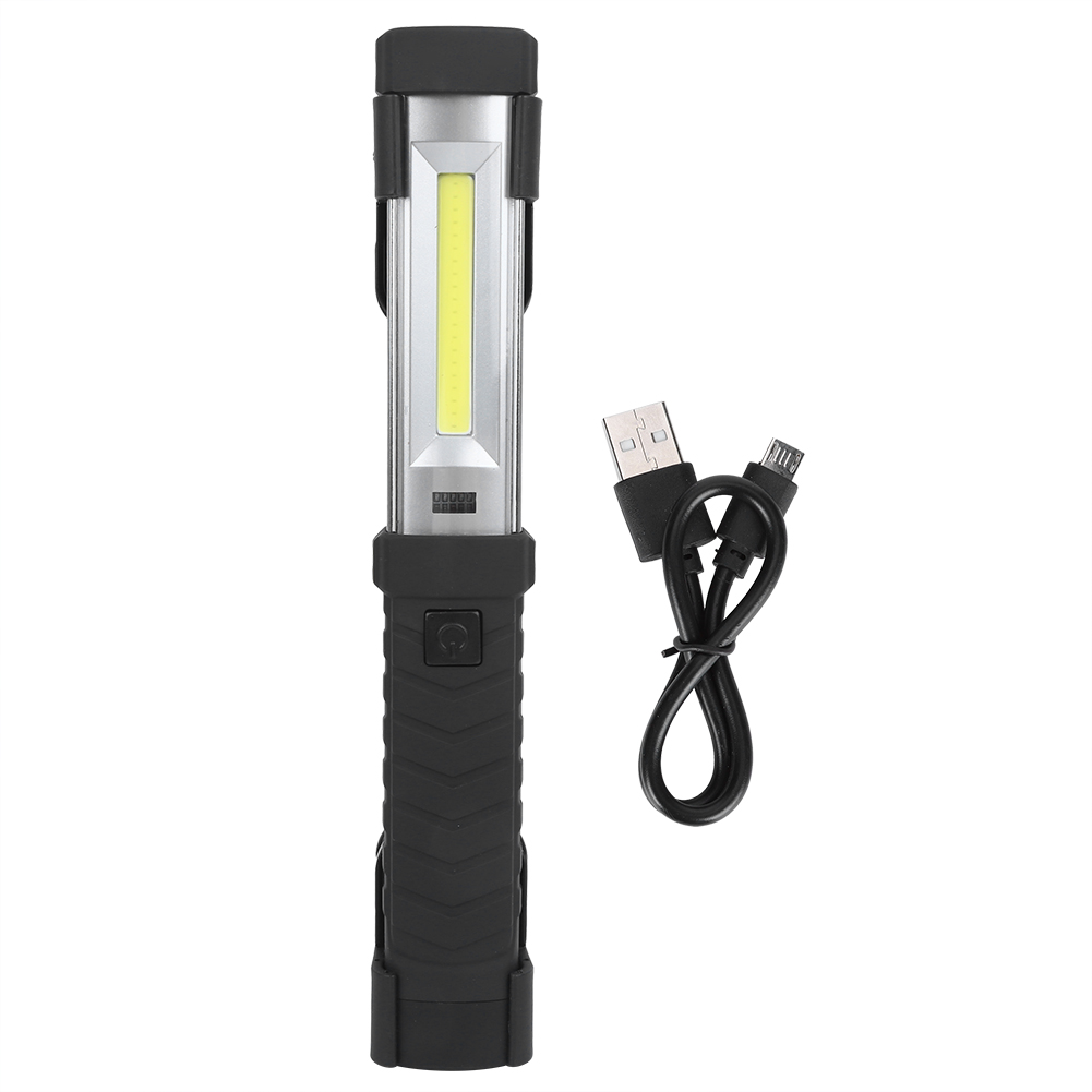 Usb-wiederaufladbare Magnetische Inspektionslampe – Schwarzer Wasserdichter Multifunktionsstift Aus Abs
