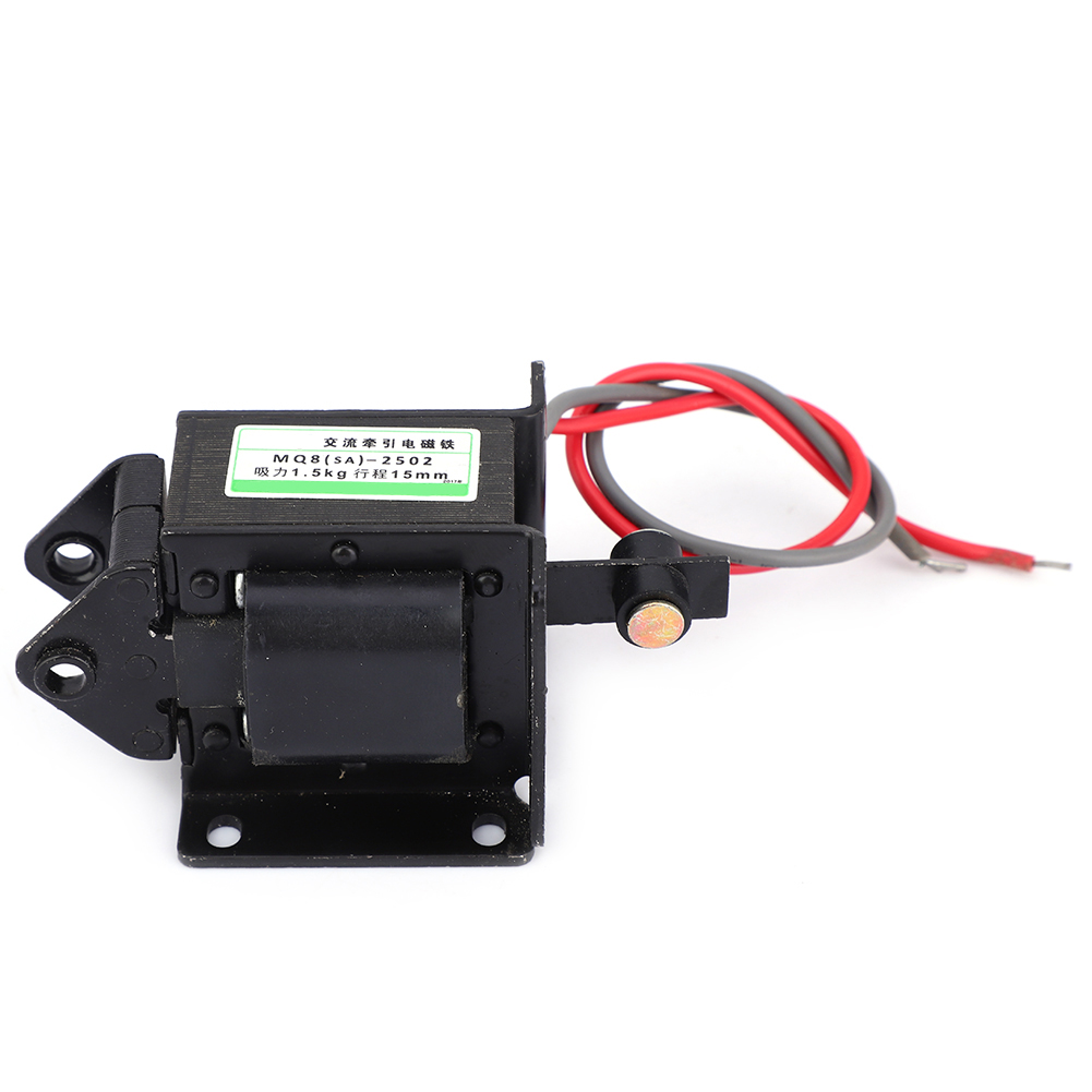 220-v-wechselstrom-traktionselektromagnet Für Die Industrielle Automatisierung, 15 Mm Hub, 14,7 N Kraft, Modell Mq8(sa)-2502, Hohe Qualität