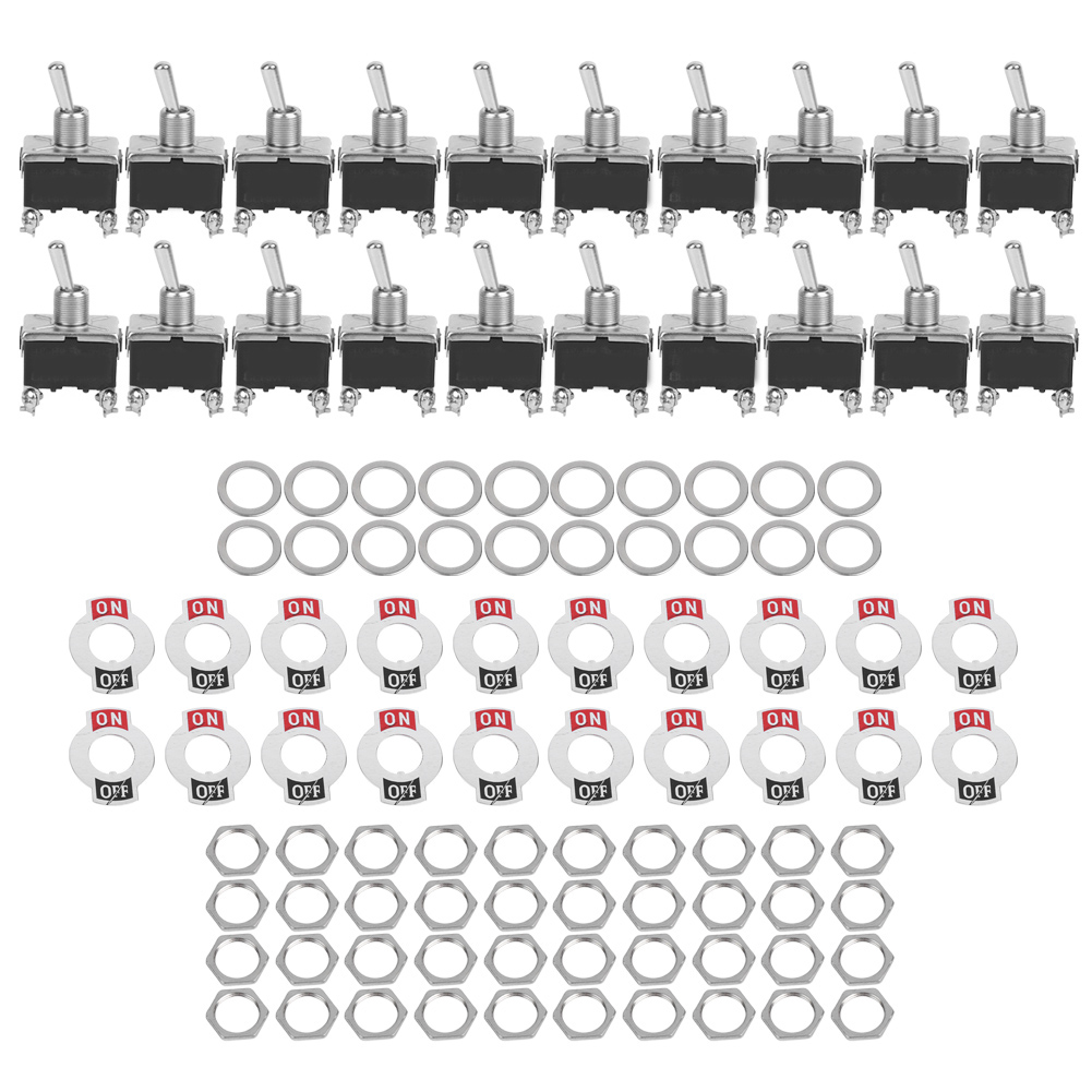 20 Berm-kippschalter Mit Led-anzeige, 4 Pins, 2-positionen Ein/aus, 15 A 250 V Ac, 20er-packung Bem-1221