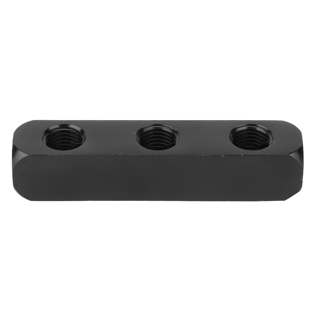 3-wege-pneumatikverteilerblock (1/4" Bspp) Aus Schwarzem Edelstahl Sus304 Für Luftschlauch