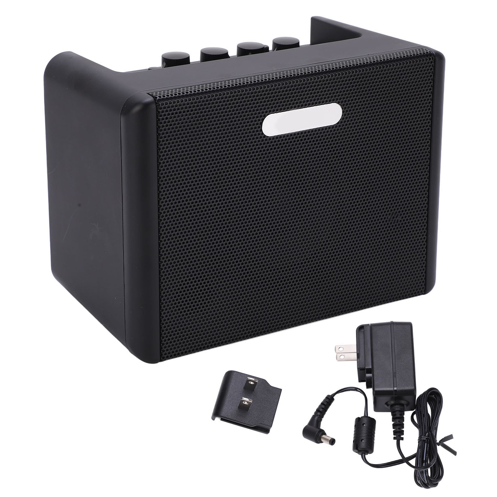 Tragbarer Mini-gitarrenlautsprecher Mit Verzerrung, 2 Kanälen, Kassetten-delay Für Proben, 100–240 V, Us-stecker