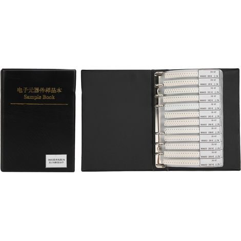 0603 Elektronischer Widerstandssatz – 170 Verschiedene Werte In Einem Schwarzen Musterbuch