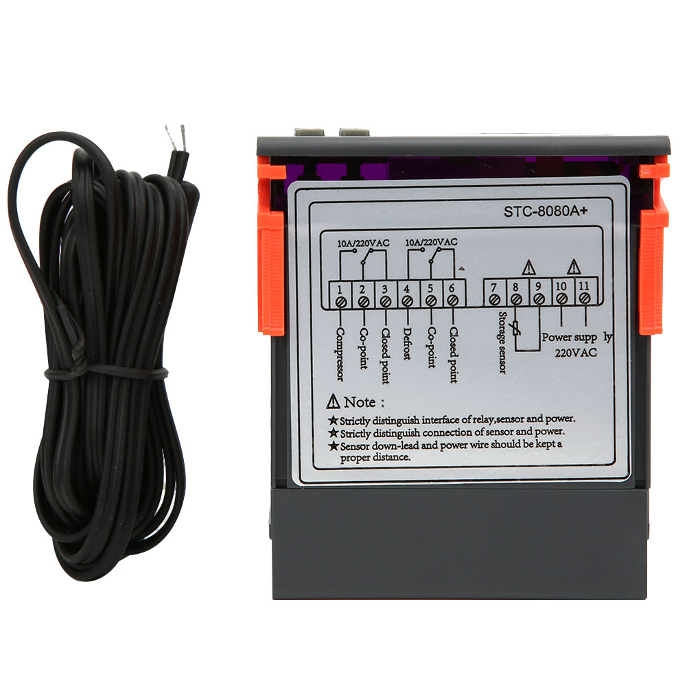 Digitaler Temperaturregler Stc 8080a+ Für Kühlung, Abtauung Und Alarmierung