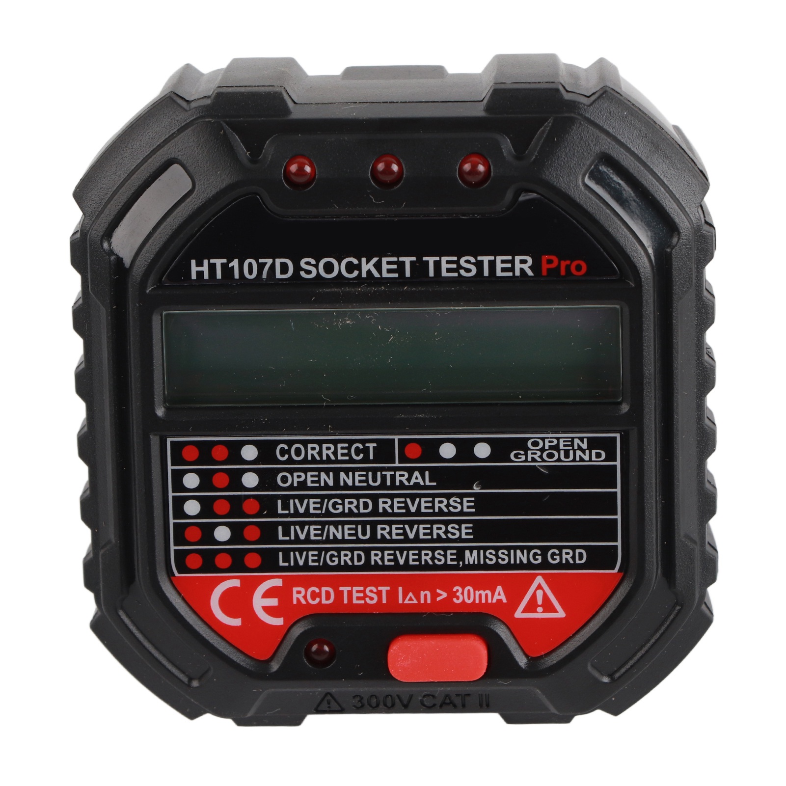 Ht107d Lcd-steckdosenprüfer – 90–250 V Eu-netzfehlerdetektor