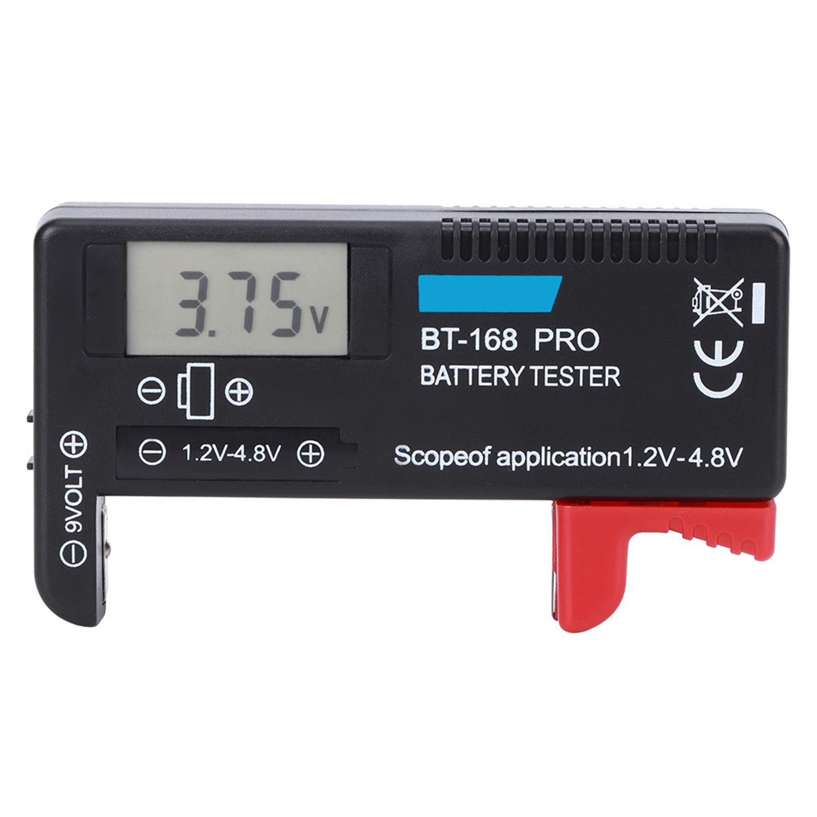 Bt-168pro Lcd-digitalbatterietester, 1,2 V Bis 4,8 V Batterieprüfer Für Knopfzellen Und Kleine Batterien