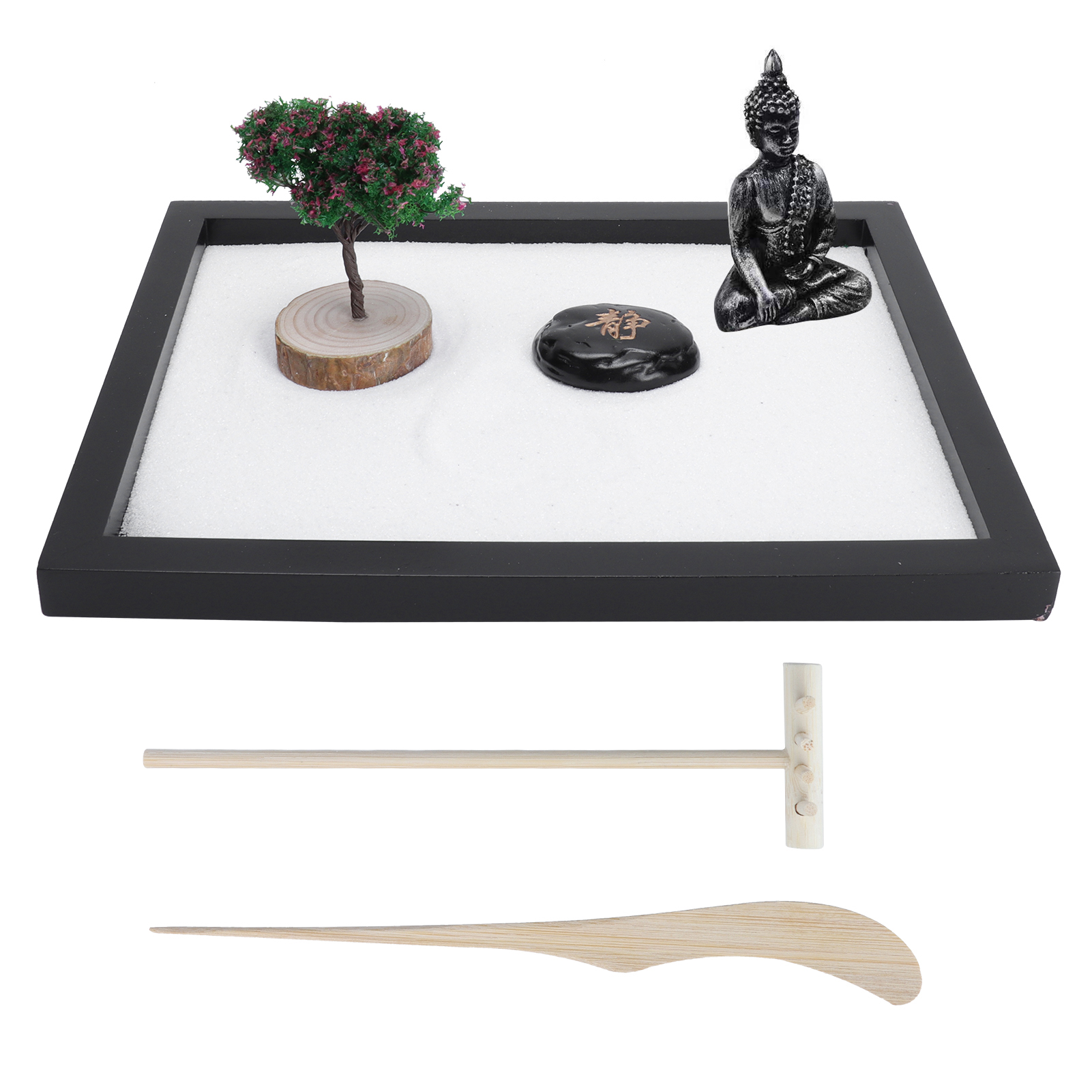 Mini-zen-garten-set Mit Japanischem Sandkasten, Tischdekoration Für Meditation, Büro, Zuhause