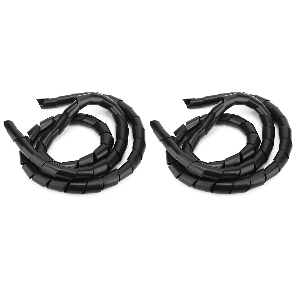2-teiliger Spiralkabelschutz, 25 Mm Schwarzer Kabelschutzschlauch