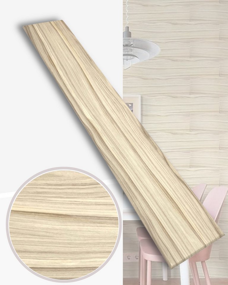 IKHEMalarka Wandpaneel Deckenpaneele Styropor Polystyrol XPS Decke Wand, BxL: 16,7x100 cm, 0,16 qm, (0.167m², 1-tlg., 1 Stück = 100x16,7cm x 3mm Materialstärke) Bild 3