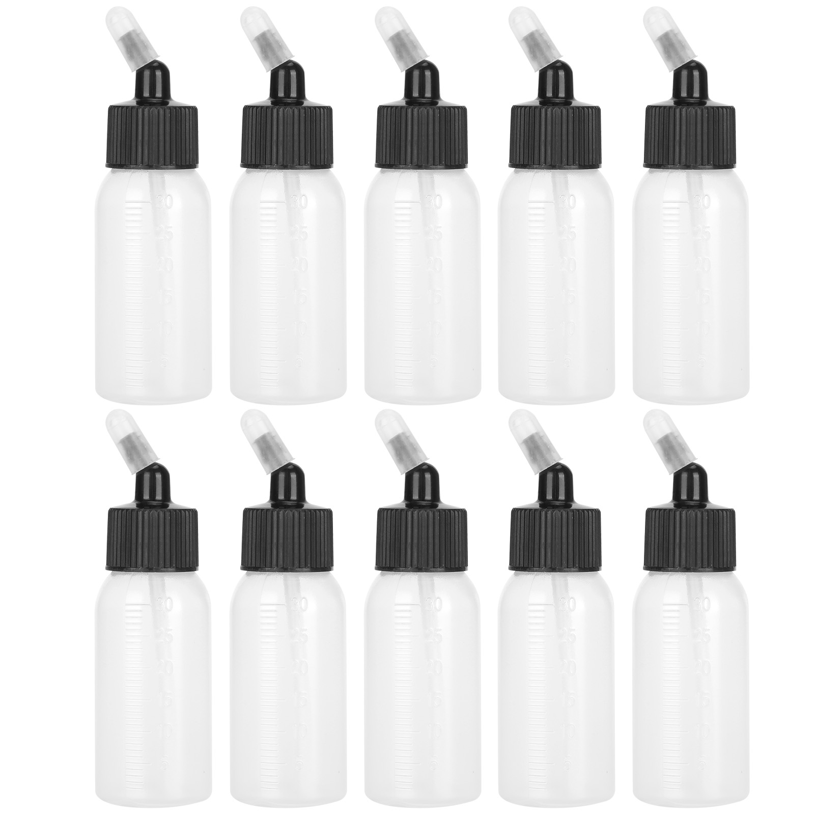 10 X 30 Ml Korrosionsbeständige Airbrush-flaschen Für Pigmente Mit Doppelhub-saugpistole