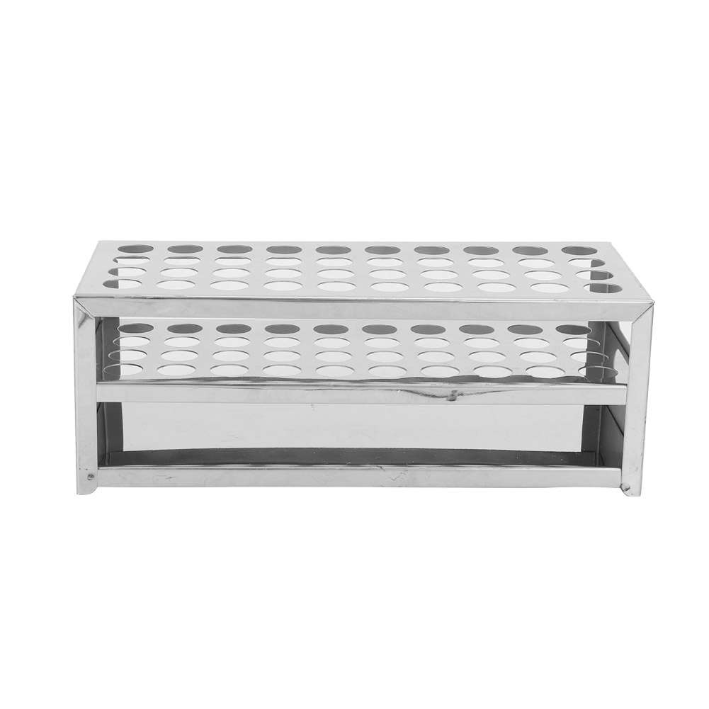 Hochwertiger Edelstahl-gestellhalter Für Reagenzgläser – Laborausrüstung, 40 Löcher (15,5 Mm)