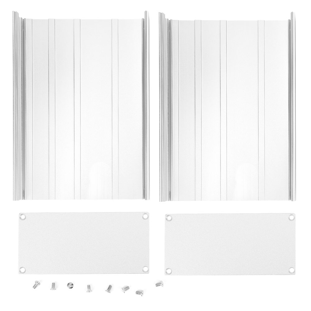 Projektgehäuse Aus Matt-silbernem Aluminium Für Elektronische Diy-schaltungen, 68 X 145 X 200 Mm