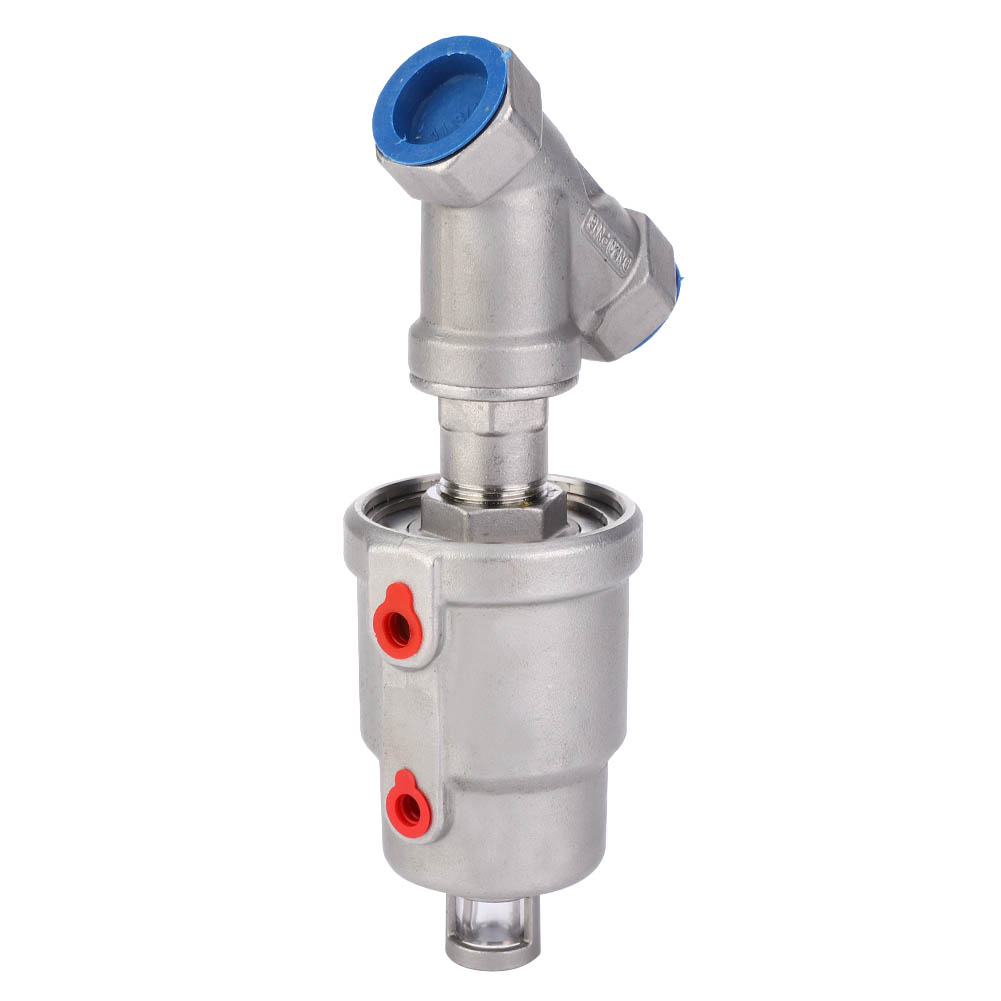 Pneumatisch Betätigtes Schrägsitzventil, Edelstahl-innengewinde Für Pneumatischen Dampf 3/4" Dn20