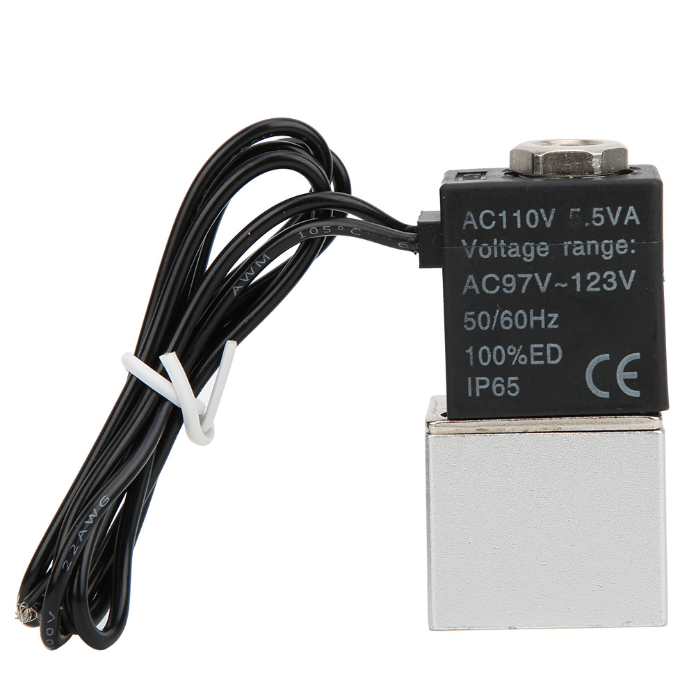 Schnell Ansprechendes Magnetventil Für Wasser, Luft Und Öl, 2 Positionen, 2-wege, Aluminiumlegierung, 110 V Dc, G1/8 Zoll