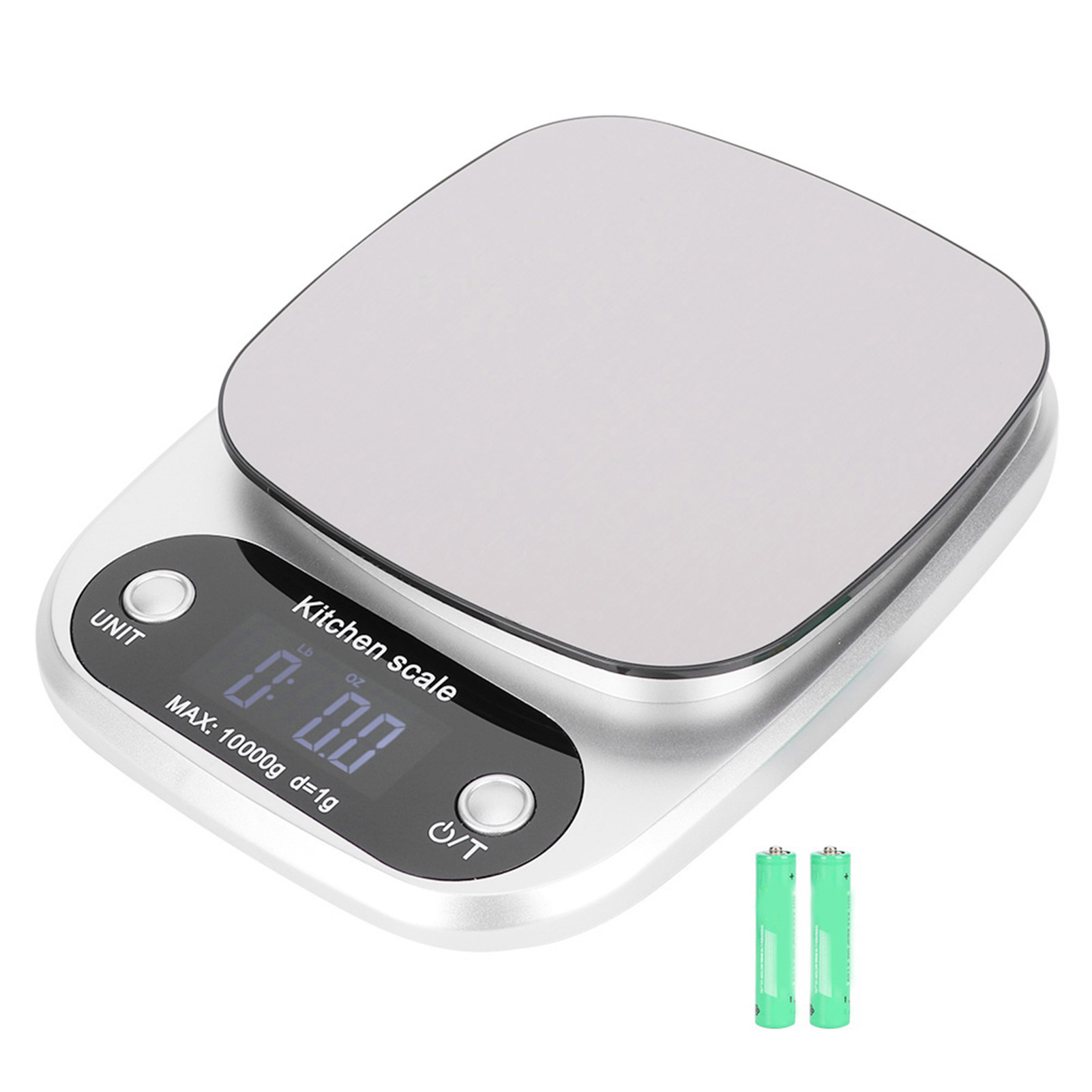 Digitale Küchenwaage Aus Edelstahl, 10000 G, 1 G Genauigkeit, Elektronische Tischwaage