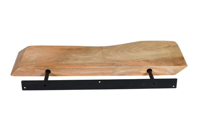 SAM® Wandregal Nomi, massives Mangoholz, Baumkante, verschiedene Größen