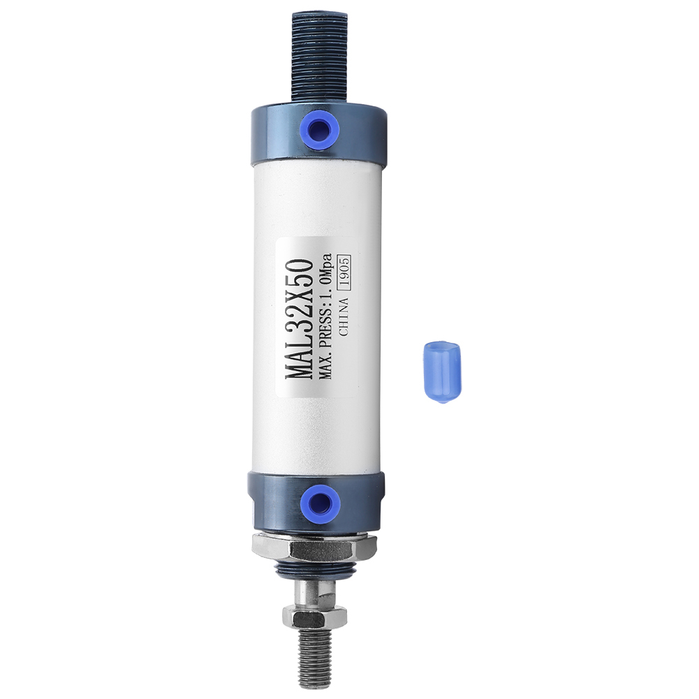 Mini-doppelwirkungs-pneumatikzylinder Mit Einzelkolbenstange 32 Mm Aus Aluminiumlegierung (50 Mm Hub)
