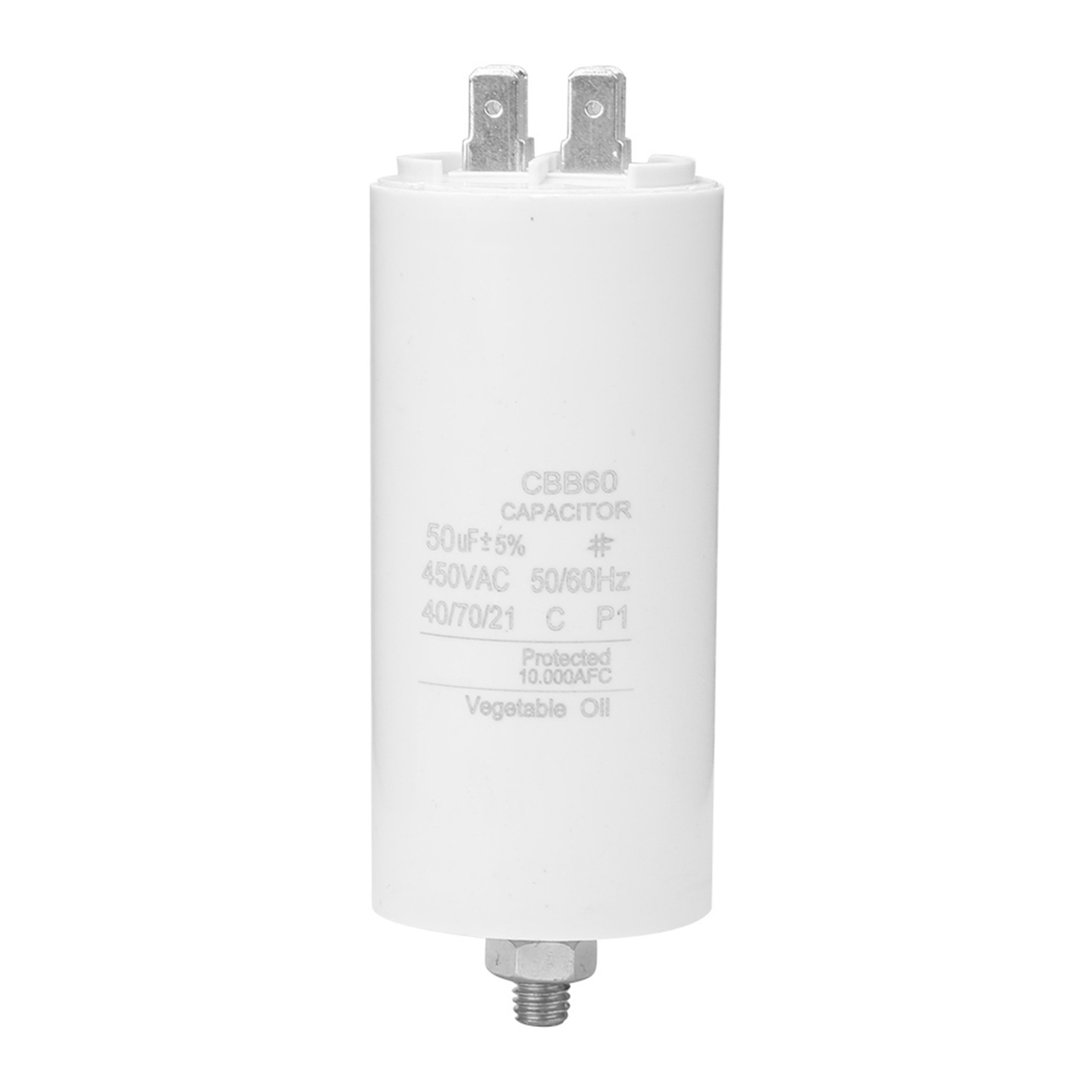 Cbb60 450v 50µf Anlaufkondensator Für Waschmaschinenmotor Mit Mutterbefestigung