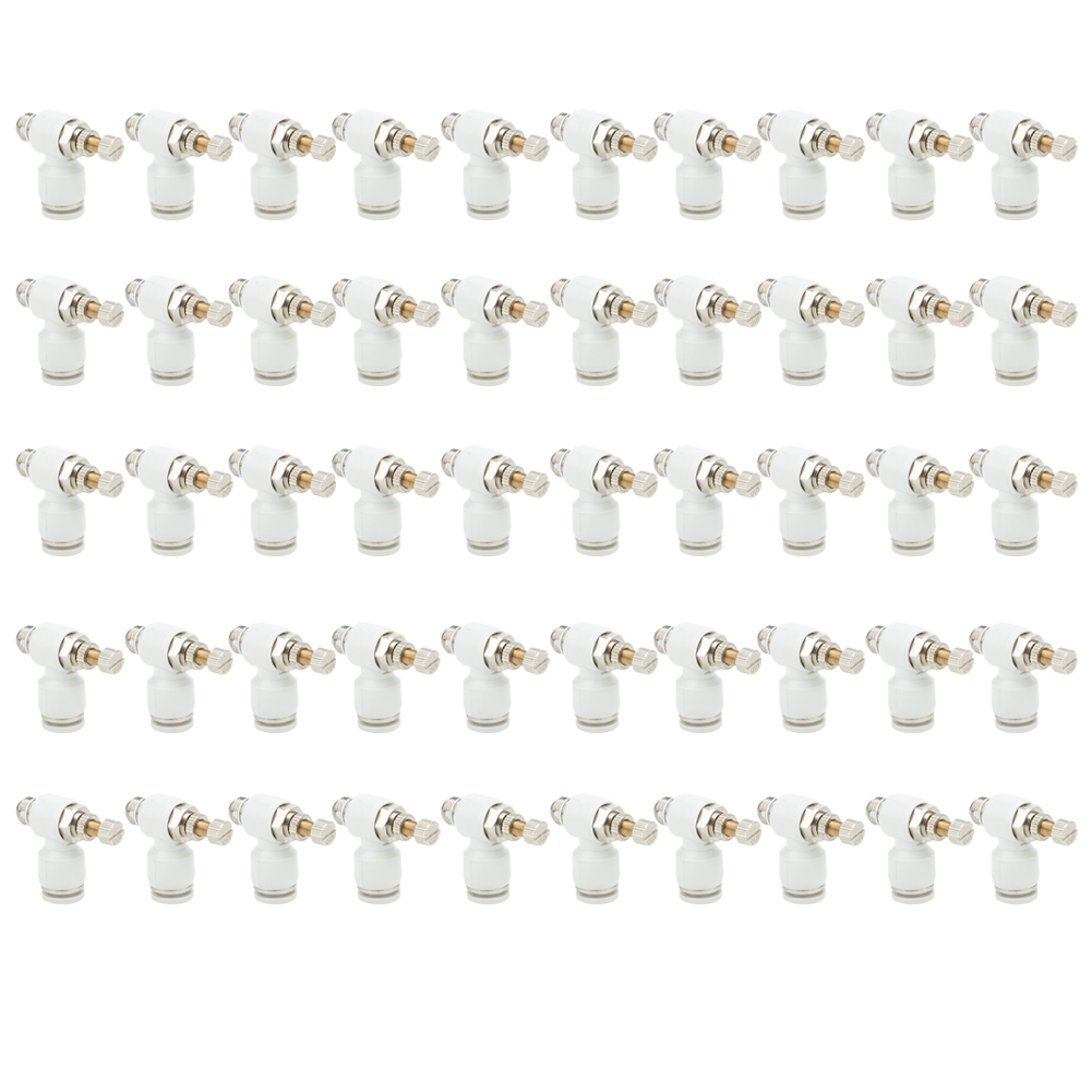 50-teiliges Pneumatisches Luftsteuerventil-set, Robustes Weiß, Schnellanschluss Sl8-01