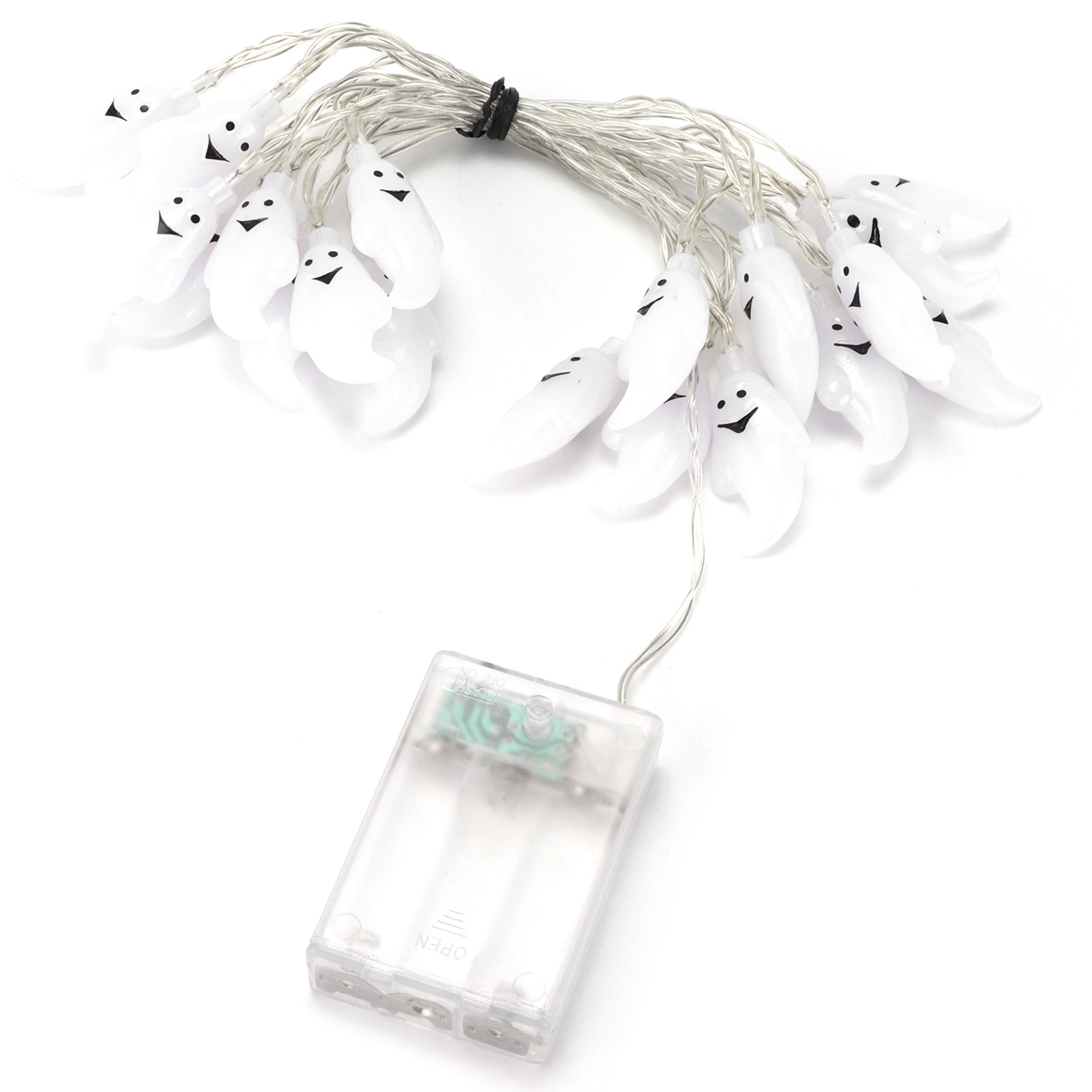 Mini-led-skelettlaterne Mit Energiesparbatterien – Halloween-dekoration, Leuchtender Geisterschädel