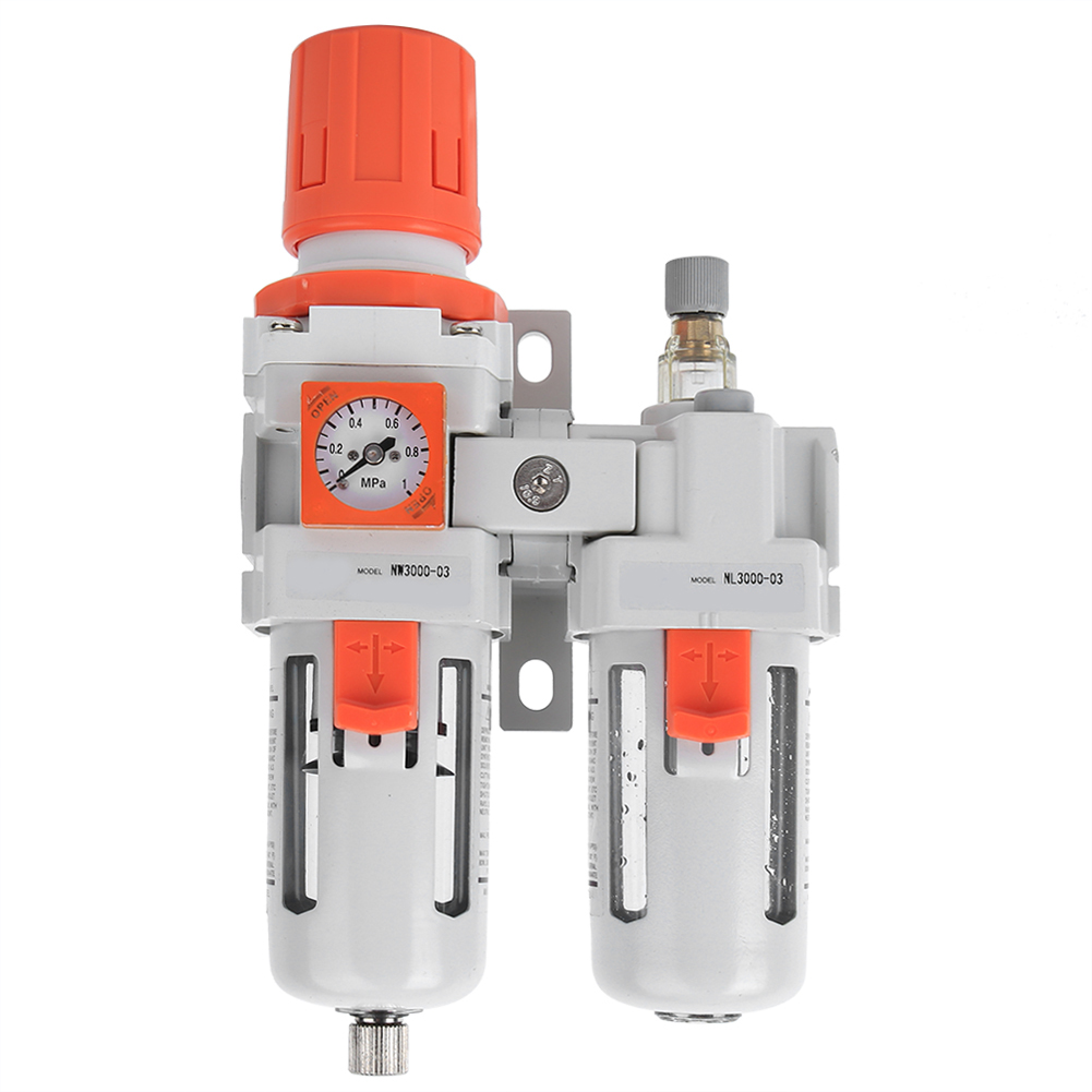 Nanpu G3/8" 0,15-0,9 Mpa Kompletter Luftfilter-öler-regler Für Die Luftaufbereitung
