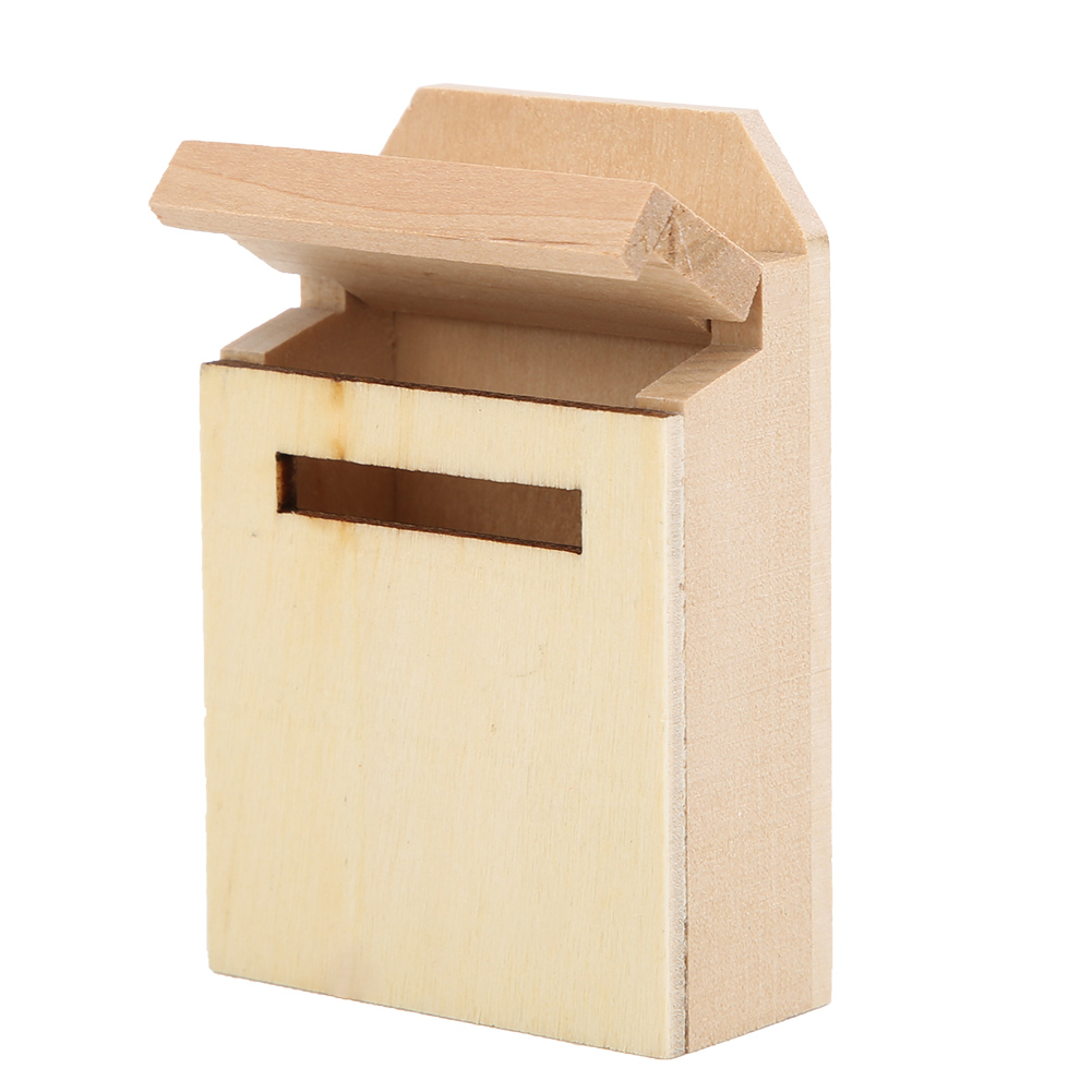 Miniatur-briefkasten 1:12 Für Puppenhäuser – Diy-holzdekoration Zum Bemalen