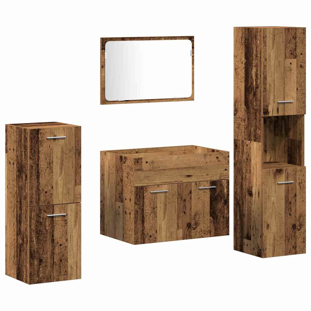 Maison Exclusive - Badezimmermöbel-set 4 Stk. Altholz 41 X 38,5 X