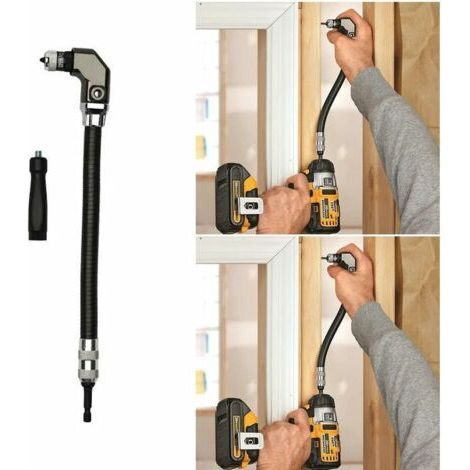 Sabir 1/4"-winkelbohradapter Mit Schnellspannfutter Für Sechskantbohrer, Für Beengte Platzverhältnisse, Robustes Metallgehäuse