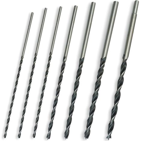 Sabir 30 Cm Langer Holzbohrer-satz – Spiralbohrer-satz, Spiralbohrer Für Bohrmaschinen, Ø 4–5–6–7–8–10–12 Mm X 300 Mm