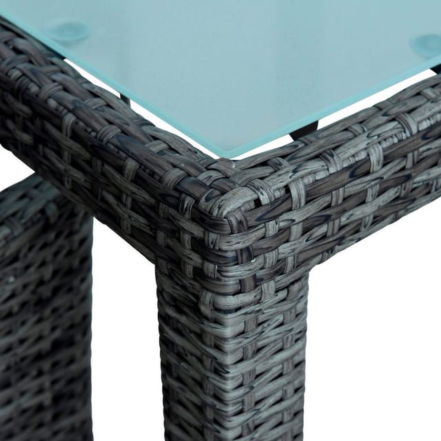 ESTEXO Sitzgruppe Polyrattan Gartenmöbel Set Rattan Gartenset Essgruppe Anthrazit Grau