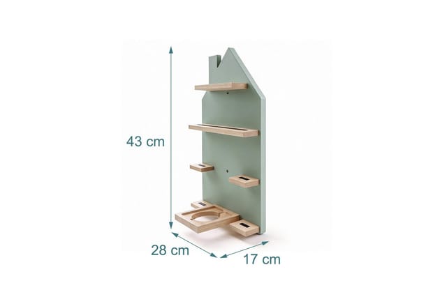 relaxdays Kinderregal Toniebox Regal Haus, salbei.