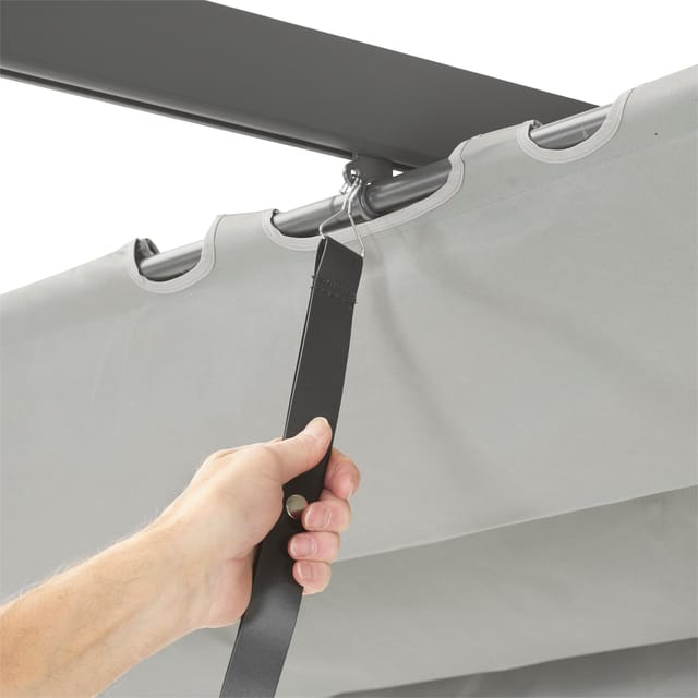 Leco Pavillon-Ersatzdach Dachtextil lichtgrau inkl. Schutzdach für Pergola 4x3 m, 180 g/m², 100% Polyestergewebe ca. 180g/m², lichtgrau