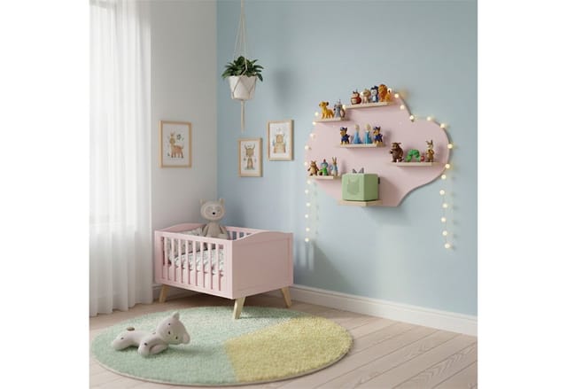 relaxdays Kinderregal Toniebox Regal Wolke, rosa.