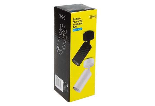Maclean Deckenstrahler, ohne Leuchtmittel, GU10 Fassung für LED Halogen max. 35W, Drehbar 330Grad, Neigbar 90Grad