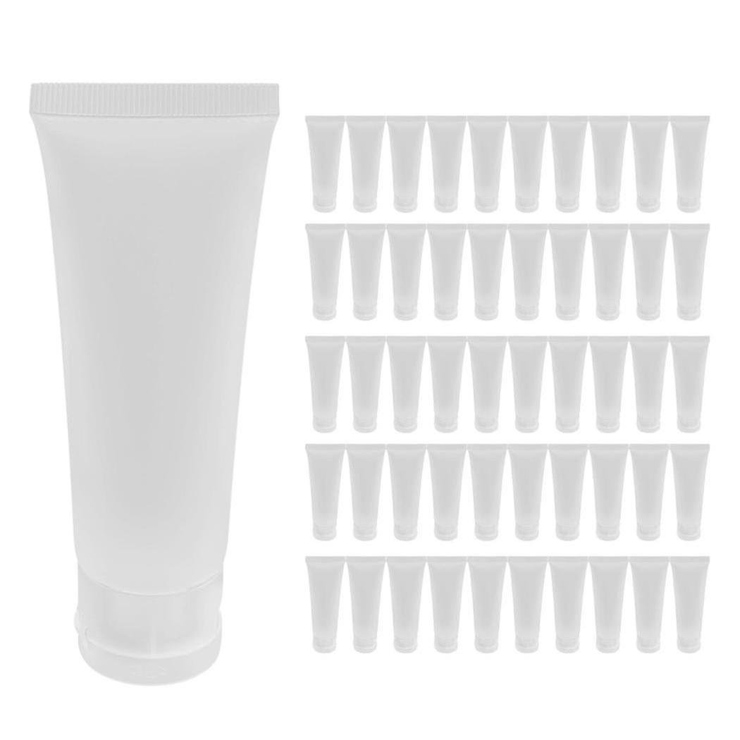50 Flexible, Leere, Mattierte, Durchsichtige Kunststofftuben À 50 Ml Zur Aufbewahrung Von Kosmetikcremes, Emulsionen Und Lotionen.