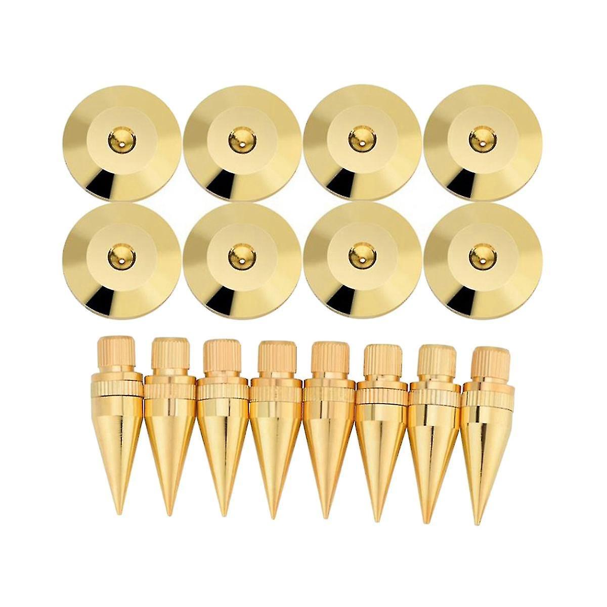 Paare Von 6 X 36 Mm Kupfer-entkopplungsspikes Mit Isolierenden Füßen Für Lautsprecher, Verstärker Und Dvd-player