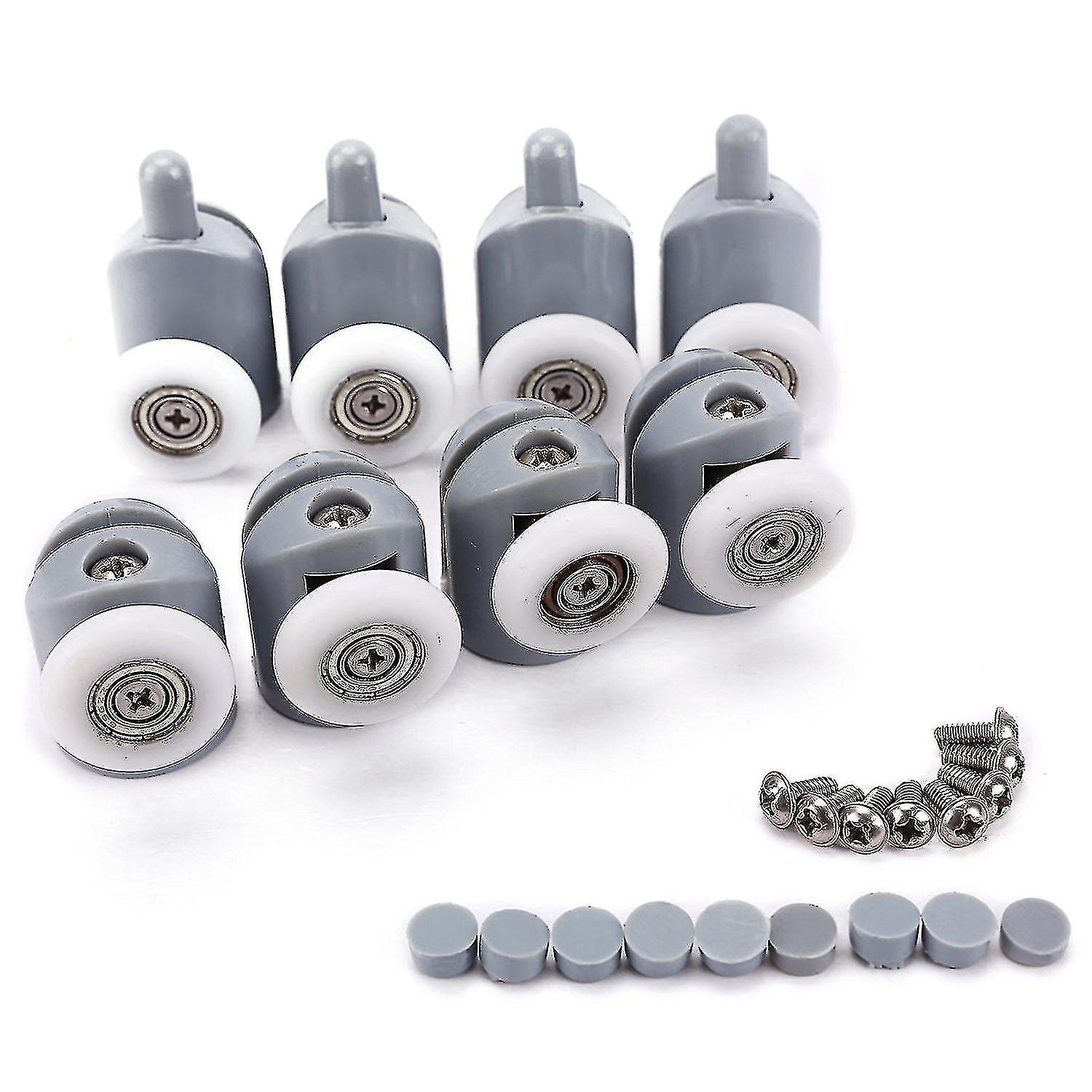 Set Mit 8 Doppelrollen Für Dusch-/badezimmertüren – Rollendurchmesser: 25 Mm